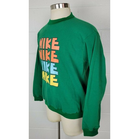 NWOT Vintage 90s Nike Spellout Sweatshirt Green M - Picture 6 of 10